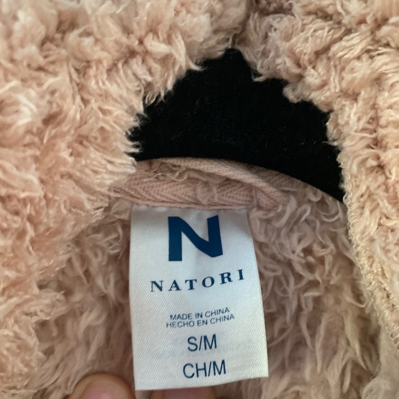 Natori Womens Dusty Rose Pink Plush Sherpa Robe Shawl Collar S/M RN89782 - Picture 5 of 9